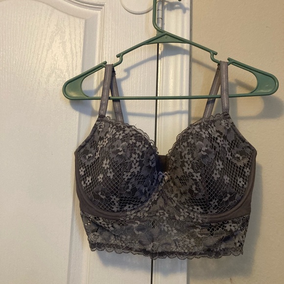 Adore Me longline grey lace bra - Picture 2 of 5